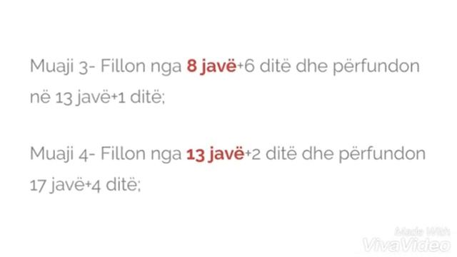 Ja si llogariten JAVET dhe MUAJT e shtatzanise,,? смотреть онлайн