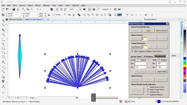 CorelDRAW macro - Match Vectors - Demo 17 смотреть онлайн