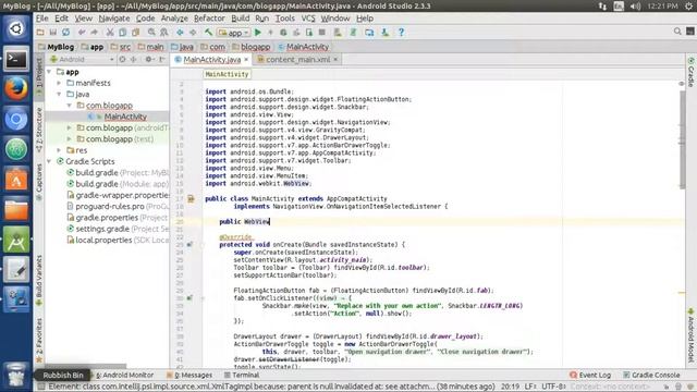 WebView In Navigation Drawer Activity смотреть онлайн