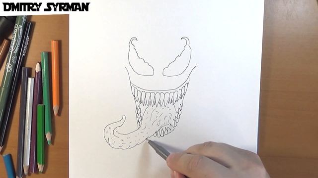 How to draw Venom 2018, Как нарисовать Венома смотреть онлайн