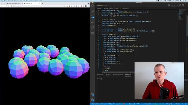 Getting Started Coding Art with ThreeJs Part2 смотреть онлайн