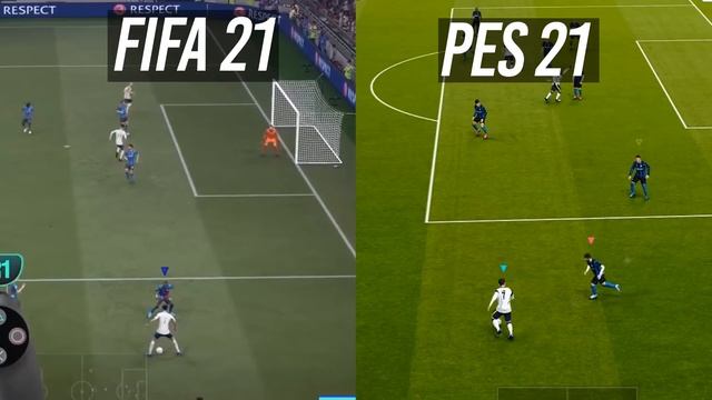 FIFA 21 VS PES 21 GAMEPLAY COMPARISON! смотреть онлайн