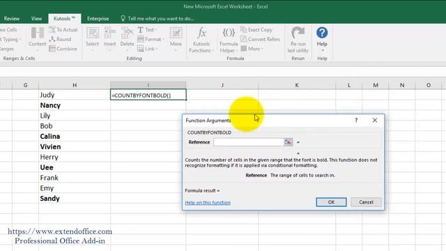 Easily Count The Number Of Only Bold Cells In A Range In Excel смотреть онлайн