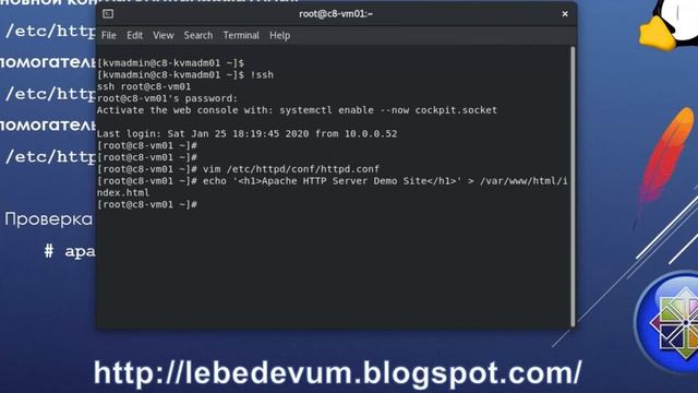 Установка и настройка Apache в CentOS 8