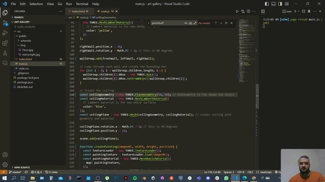 Three.js Tutorial for Beginners: Build a 3D Art Gallery From Scratch - Part 4 смотреть онлайн