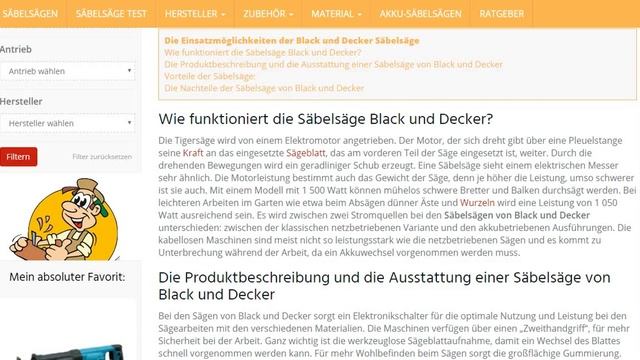 Säbelsägen Von Black Und Decker | Infos, Tipps Und Testsieger | SaebelSaegen.net