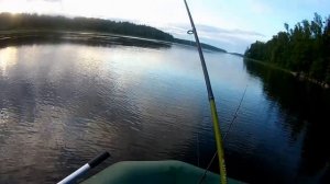 Игра самодельной безхомутовой блесны вертушки.