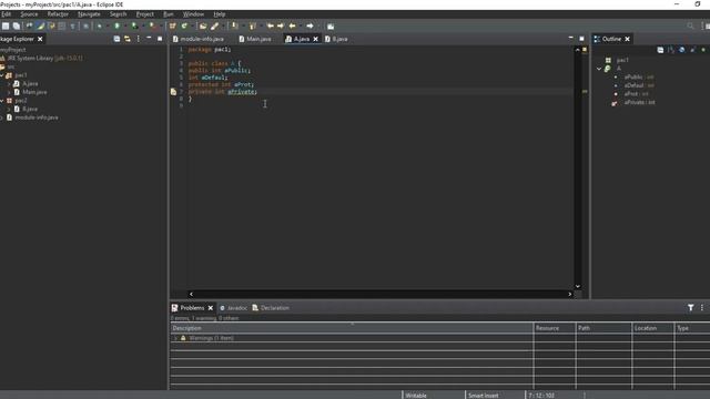 Java как работают Package Public protected private смотреть онлайн