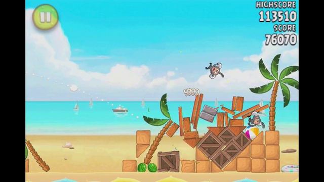 Angry Birds Rio Level 11 (5-11) Beach Volley 3 Star Walkthrough Option 2 смотреть онлайн