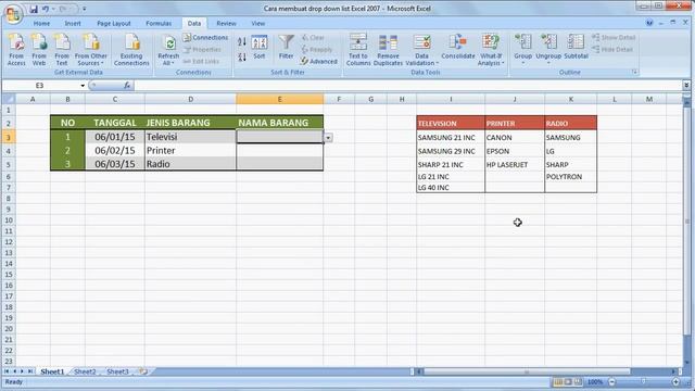 Excel 2007 tutorial | Cara Membuat Drop Down List di Excel смотреть онлайн