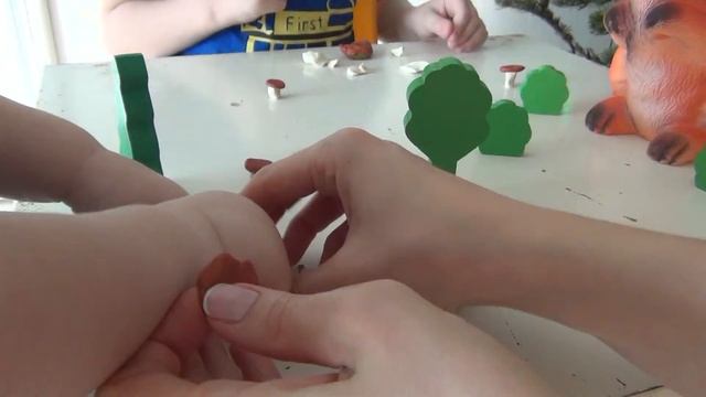 Лепка   грибочки для белочки