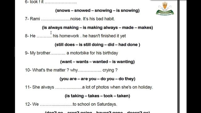 exercise present simple and continous prep2 English смотреть онлайн