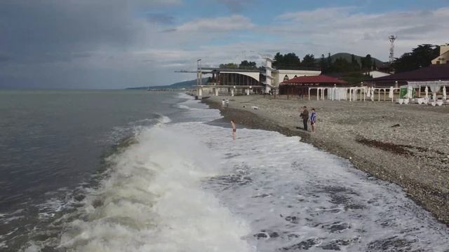 От устья "Псезуапсе" на пляж "Калипсо", октябрь 2021?ЛАЗАРЕВСКОЕ СЕГОДНЯ?СОЧИ. смотреть онлайн