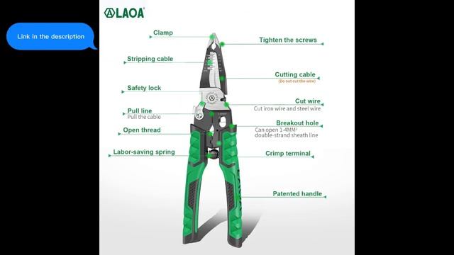 9 in 1 Electrician Pliers, Wire Stripping, Electrical Tools (LAOA) смотреть онлайн