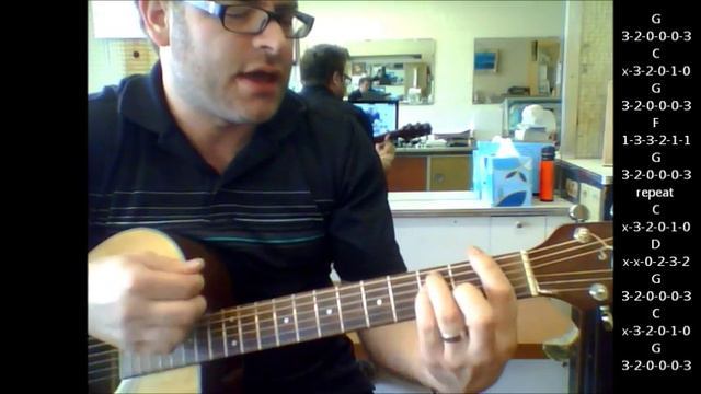 How to play "A Hard Day's Night" by The Beatles on acoustic guitar смотреть онлайн