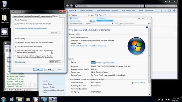 How to Enable Remote Desktop in Windows 7 смотреть онлайн