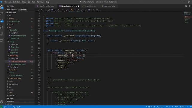 Démarrer avec Symfony 5 : 3. Repository et vues twig смотреть онлайн
