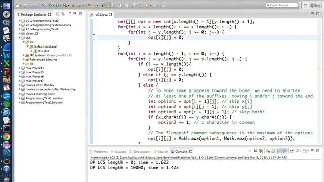 Fine-tuning a Java Dynamic Programming Solution for Longest Common Subsequence смотреть онлайн