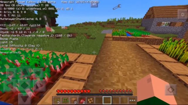 Minecraft PE 0.14.0 - F3 Mod : Coordenadas MCPE 0.14.0 (Minecraft Pocket Edition) смотреть онлайн