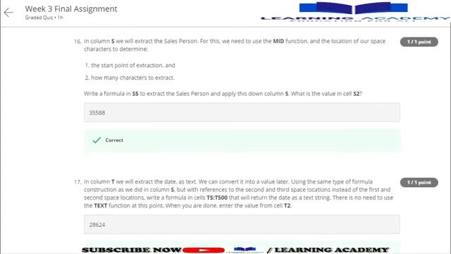 Excel Skills for Business: Advanced Coursera Quiz Answers, Week (1-6) All Quiz Answers смотреть онлайн