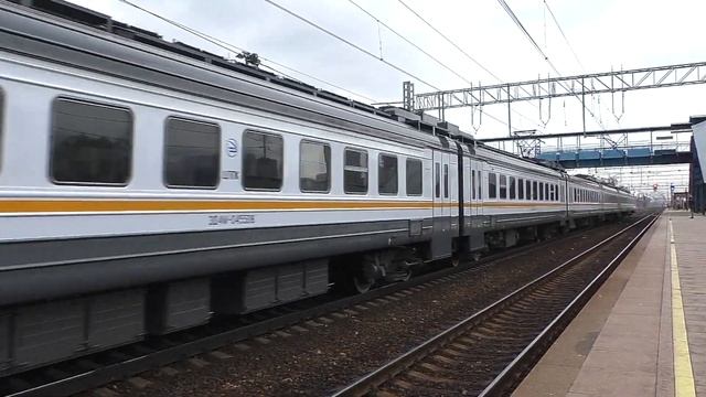 Электропоезд ЭД4М-0455 (ЦППК) скоростной приг. поезд №7129 Железнодорожная - Нижегородская.