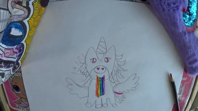 РИСУЕМ ЕДИНОРОГА. КАК НАРИСОВАТЬ В 6 ЛЕТ. How to draw Rainbow Unicorn смотреть онлайн