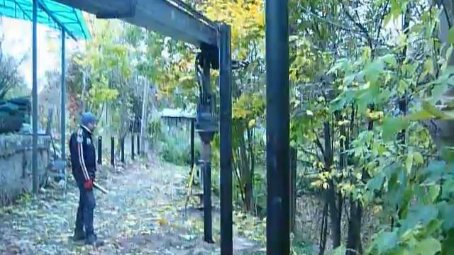 машинное закручивание свай