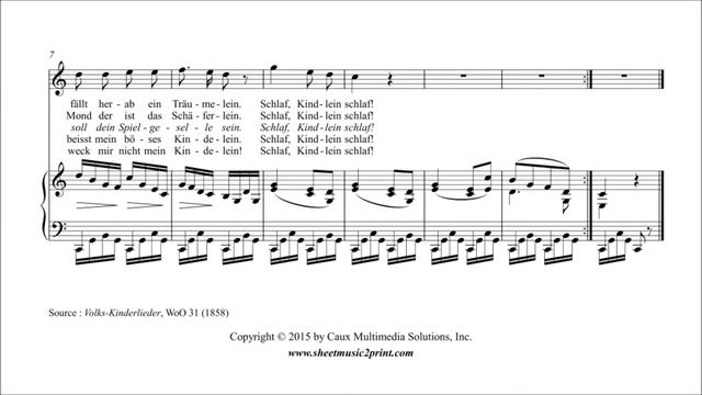 Brahms : Wiegenlied "Schlaf, Kindlein schlaf", WoO 31, No. 11 - Soprano or Tenor смотреть онлайн