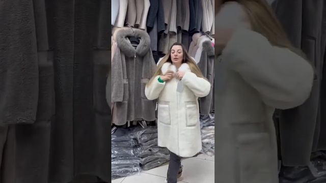 Шубки из овчины Капюшон мех песца длина 80 см размеры 42-60 смотреть онлайн