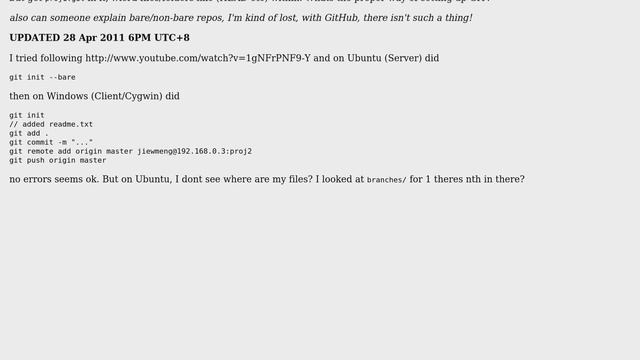 How to setup own GIT Server? Whats bare/non-bare repos? (2 Solutions!!) смотреть онлайн