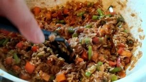 Пропаренный рис с овощами по китайски.