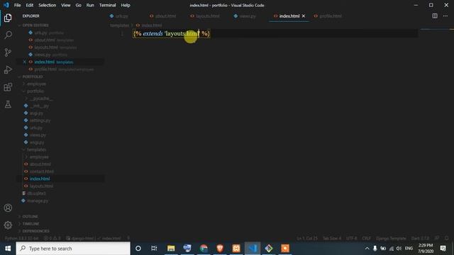 14 Template inherit in django | django bangla tutorial смотреть онлайн