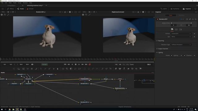 Advanced Shadow Extraction from 3D Renderer in Resolve & Fusion смотреть онлайн