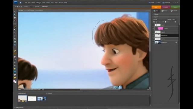 Z Does Photoshop (timelapse) ~ 10-10-14 ~ Anna and Kristoff Makeover смотреть онлайн