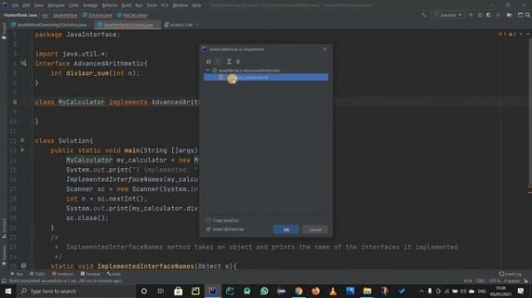JAVA INTERFACE | HACKERRANK SOLUTION | JAVA OBJECT ORIENTED PROGRAMMING