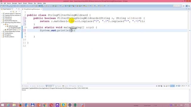 Finding string using wildcards in Java смотреть онлайн