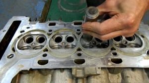 Запрессовка выхлопного седла клапана  ГБЦ Ep6