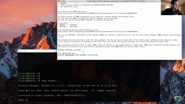 Como verificar blocos corrompidos com RMAN RESTORE VALIDATE смотреть онлайн