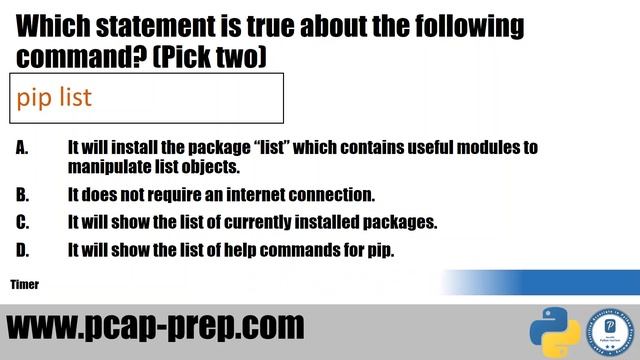 Python PCAP certification - Practice Tests. Sample Question #3. www.pcap-prep.com смотреть онлайн