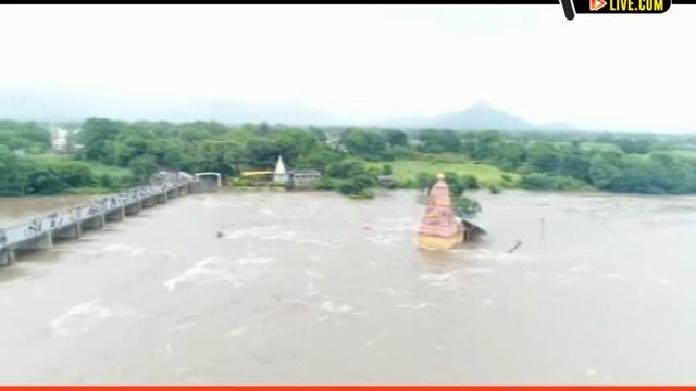 कृष्णा नदीचे दुथडीपात्र ड्रोन कॅमेऱ्यातून... смотреть онлайн