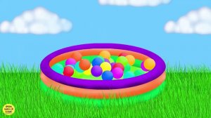 Развивающий мультик для малышей. Бассейн с цветными шариками.