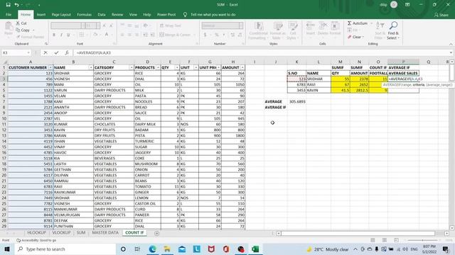 AVERAGE AND AVERAGE IF FORMULA IN EXCEL TAMIL смотреть онлайн