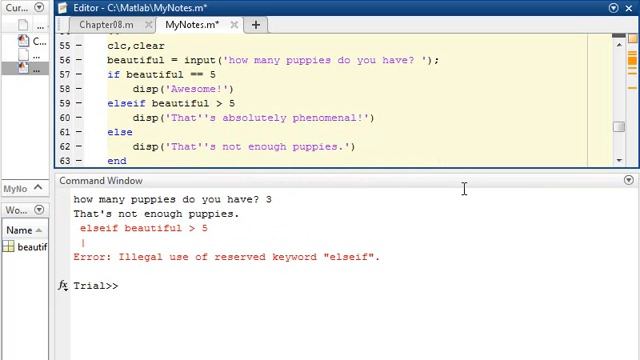 If, Else, and Elseif Matlab Statements смотреть онлайн