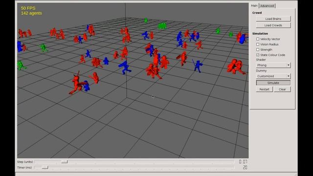 Crowd Simulator based on Emergent Behaviours смотреть онлайн