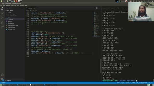 TS03 Operators in TypeScript смотреть онлайн