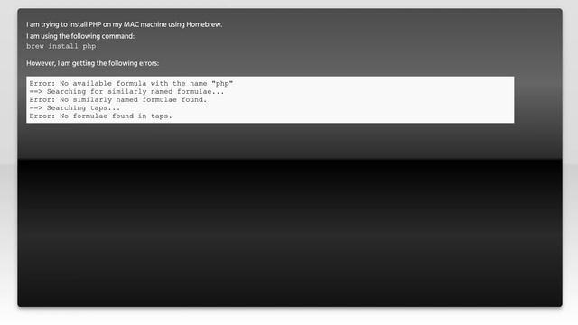 Installing PHP using Homebrew on MAC смотреть онлайн