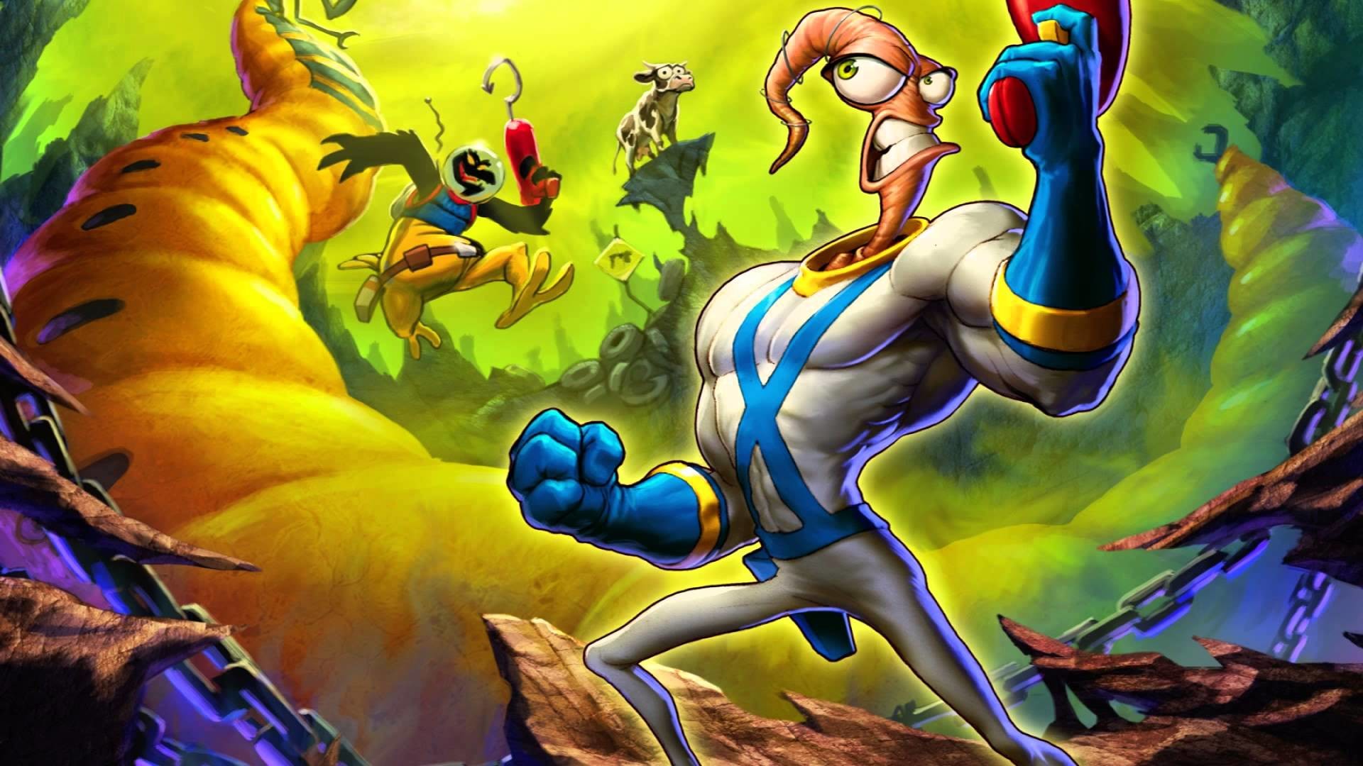 Прохождение игры Earthworm Jim SEGA смотреть онлайн
