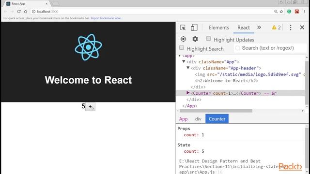 Advanced Design Patterns with React : Initializing the State Using Props | packtpub.com смотреть онлайн