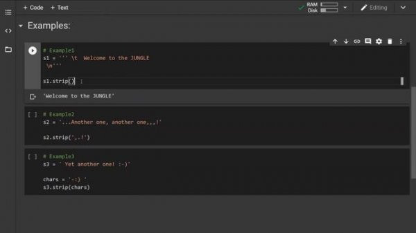 Python strip() string method