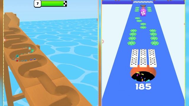 ? Satisfying Mobile Game/ Ball run infinity vs marble run 3d - color ball race 2048 Gameplay part#1 смотреть онлайн